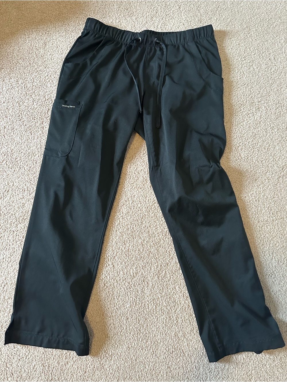Womens Black Drawstring Utility Pants